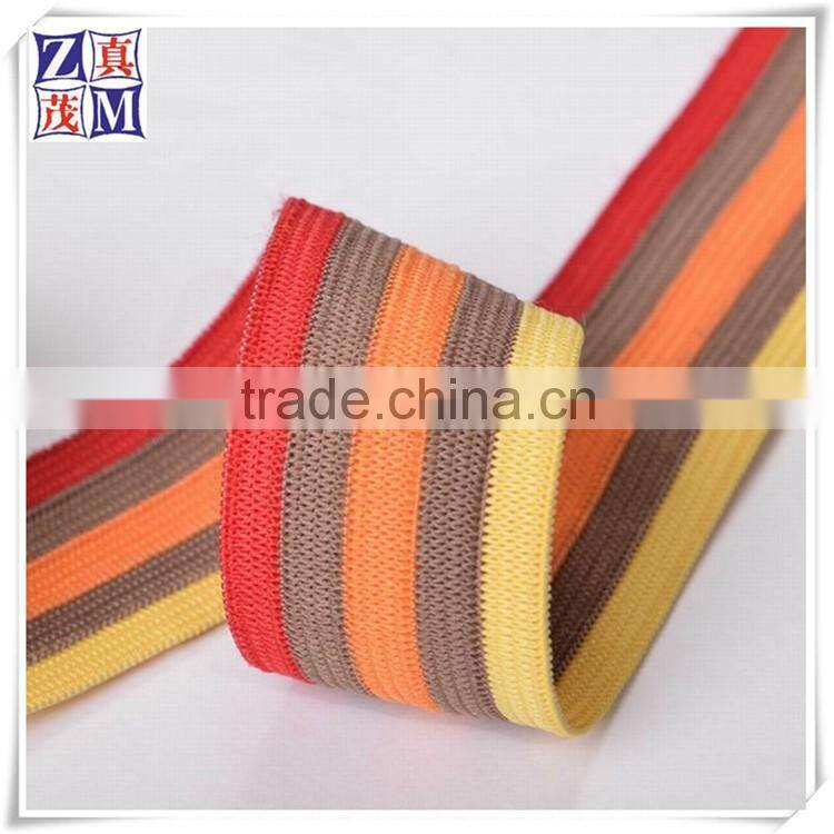 Wholesale crochet elastic binding striped webbing tape