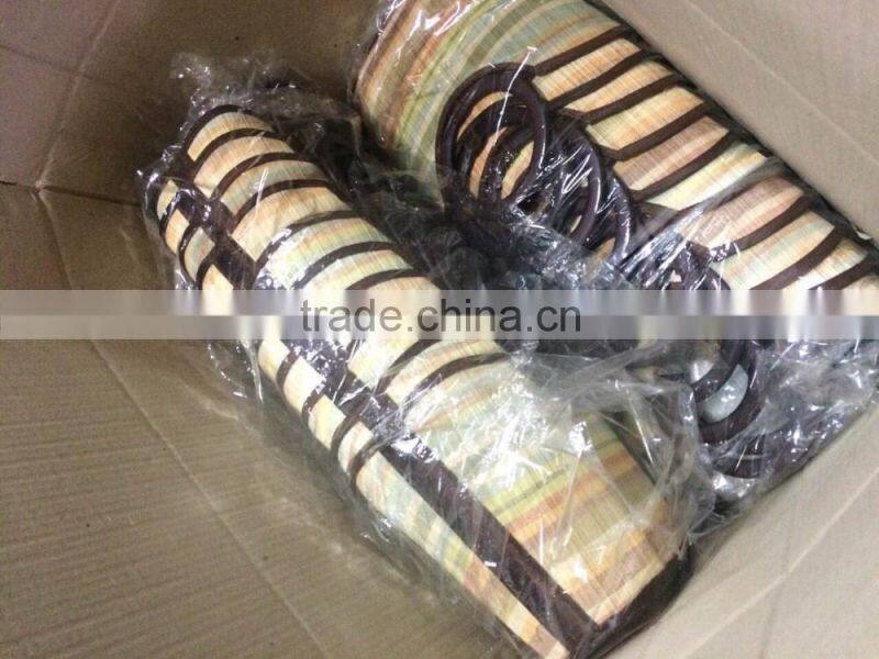 High quality best selling natural bamboo shopping bag covered by cotton with handles from vietnam