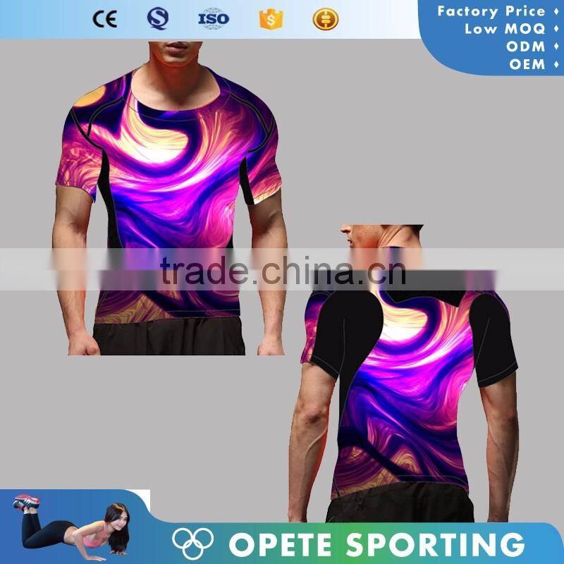 (OEM ODM FACTORY/Trade Assurance) sublimation surfing rashguard, mens compression wear,sports tracksuit men