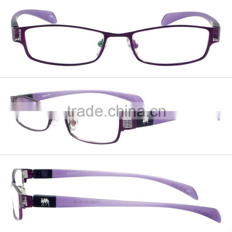 Women fancy eyeglasses frames with changeable temples