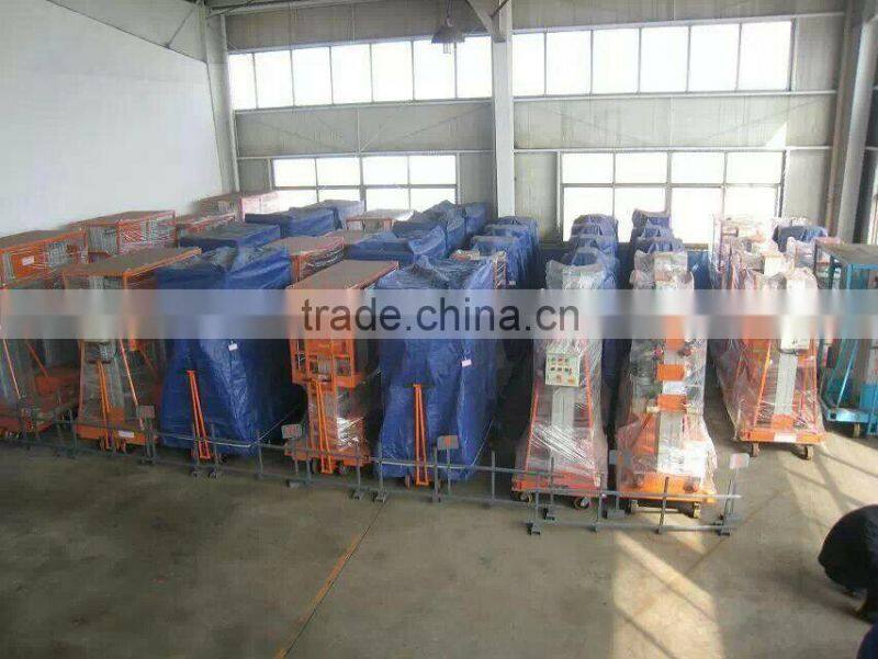 6 meters hydraulic telescopic adjustable single mast aluminum one man lift