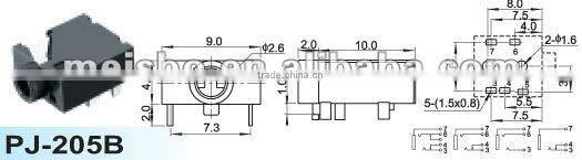 Multipurpose female waterproof dc jack