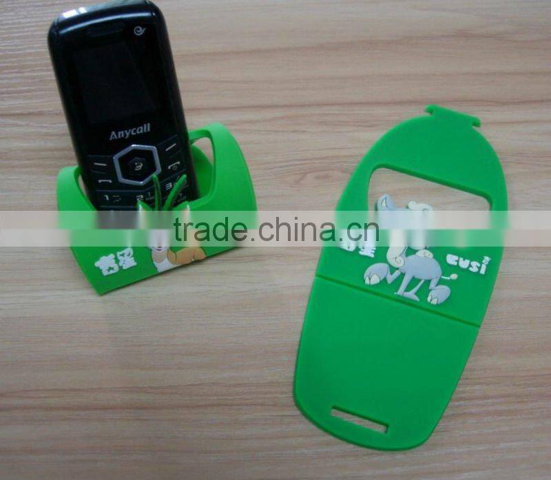 white color soft pvc mobile phone holder stand silicone cell phone stand for uae national day wholesale