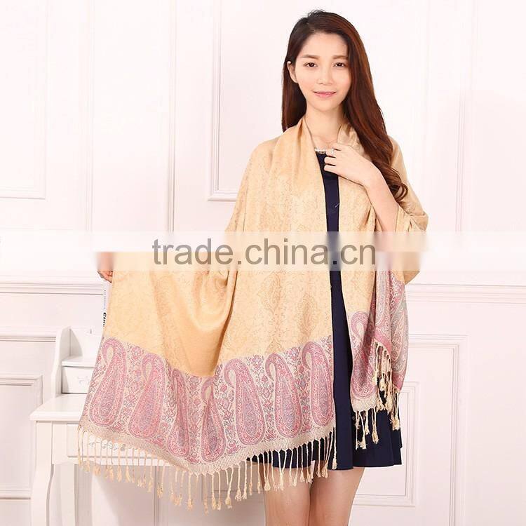 Newest Women Fashion Tassel Paisley Jacquard Scarf