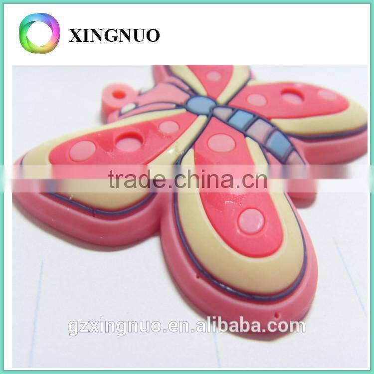 High qualiy 3d heart shape hard pvc rubber key chain