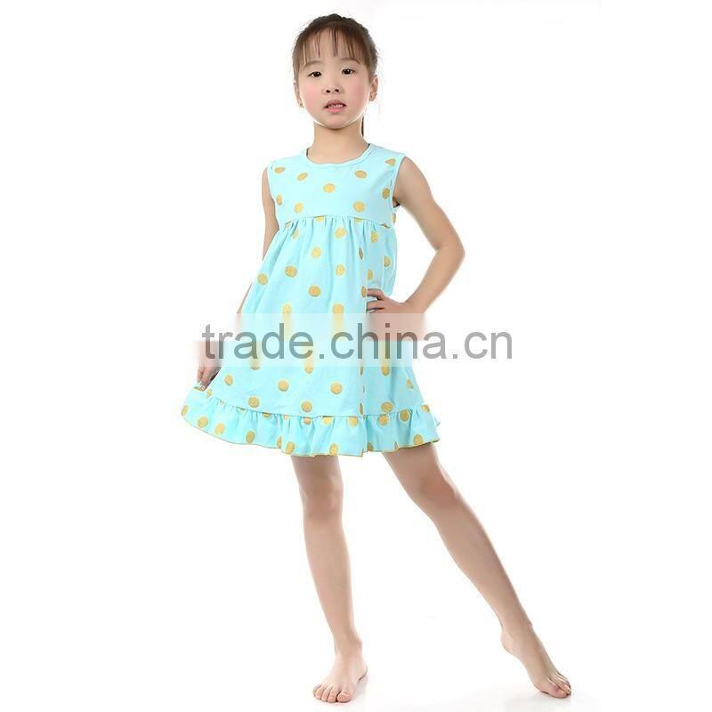 Cotton material kids dress wholesale newest summer girls dresses