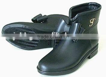 Fashion Bow PVC Ankle rain shoes