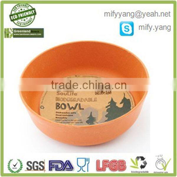 6 inch Pink Eco friendly Bamboo Fiber Salad Bowl