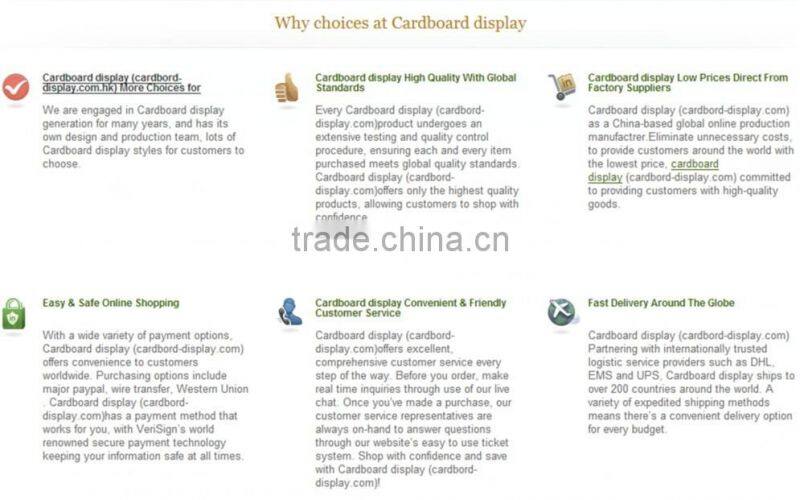 Colorful babay products Display Cardboard pallet Display Stand for store