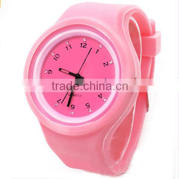 2015 Hot Japan quartz movt alloy case Colorful Silicon Watch