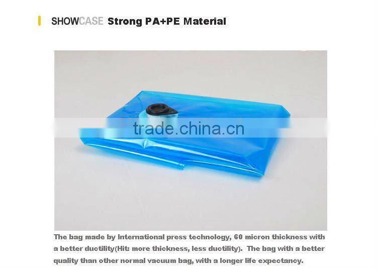 vacuum storage bag with side zipper increased 20% space