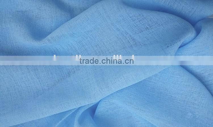 Plain coloured polyester linen curtain fabric