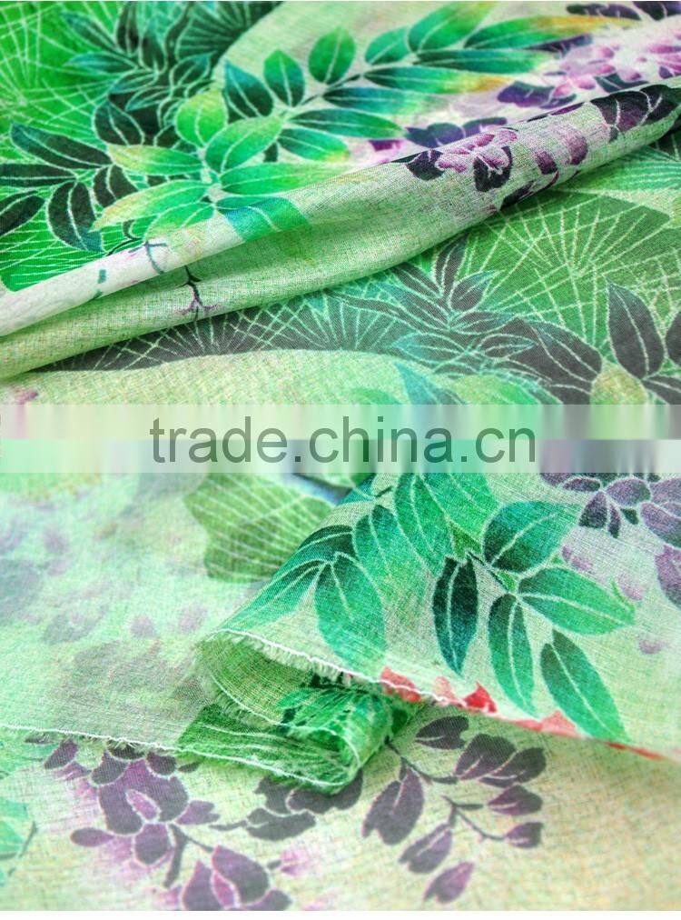 silk scarf 100% silk printed chiffon silk fabric