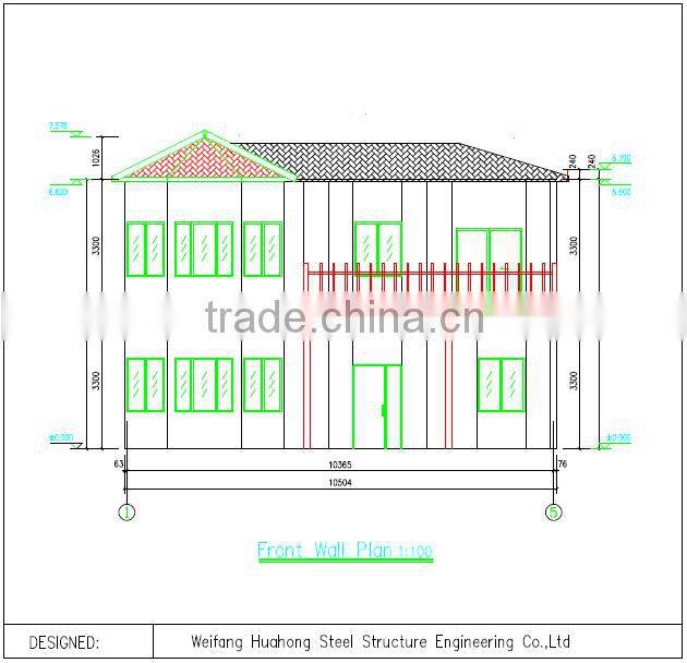 Waterproof materials prefab cement house /china designed modular house for Europe