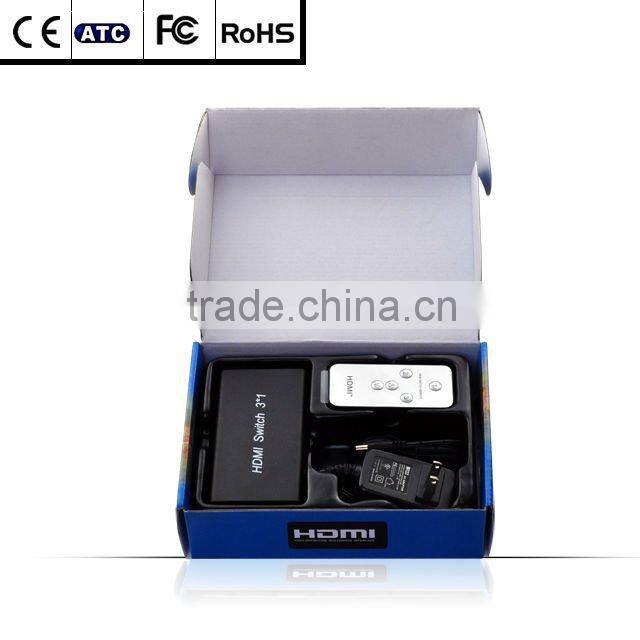 HD Audio/Video 3-Port Switch with Remote