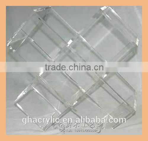 transparent color customized acrylic CD display rack for home furniture