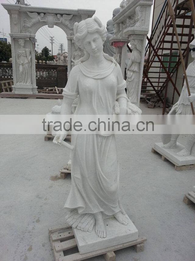 Hand-Crafted Season Female Stone Statue