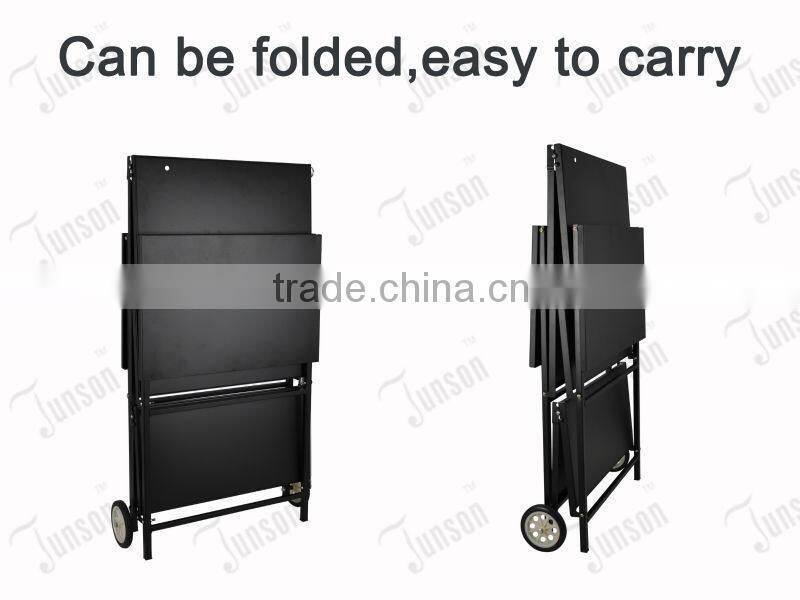 Foldable Iron Picnic Table/Iron Plate Barbecue Shelf/Three Layers Shelf With Wheels