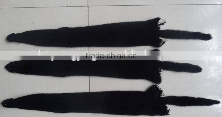 Factory Direct Supply Natural Black Colour 100% Real Mink Fur Whole Skin for Garment
