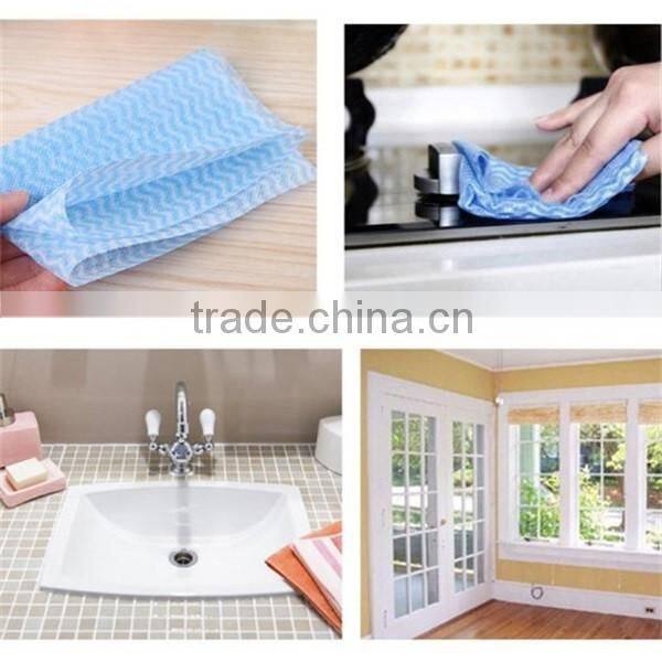 Roll of 50pcs Multipurpose Non-woven Fabric Nonstick Wiping Rags House Cleaning Cloth Kitchen Dish Dishcloth