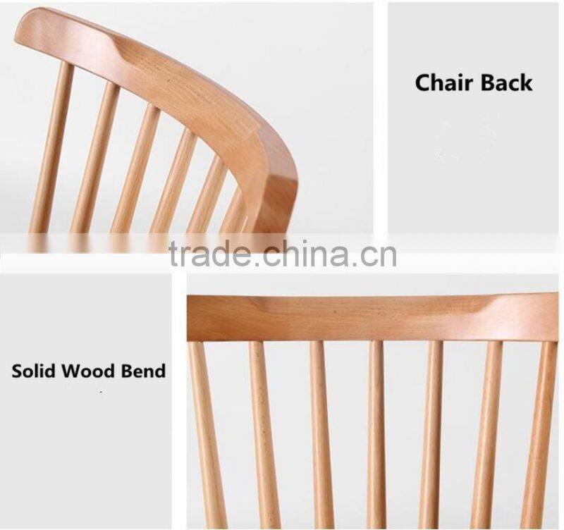wood Windsor dining Chair for cafe use