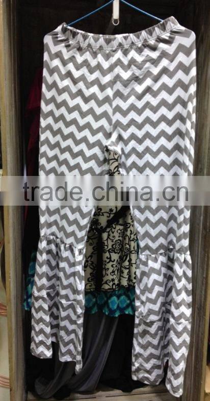 Ladies cotton ruffle pants women loose knit pants high quality