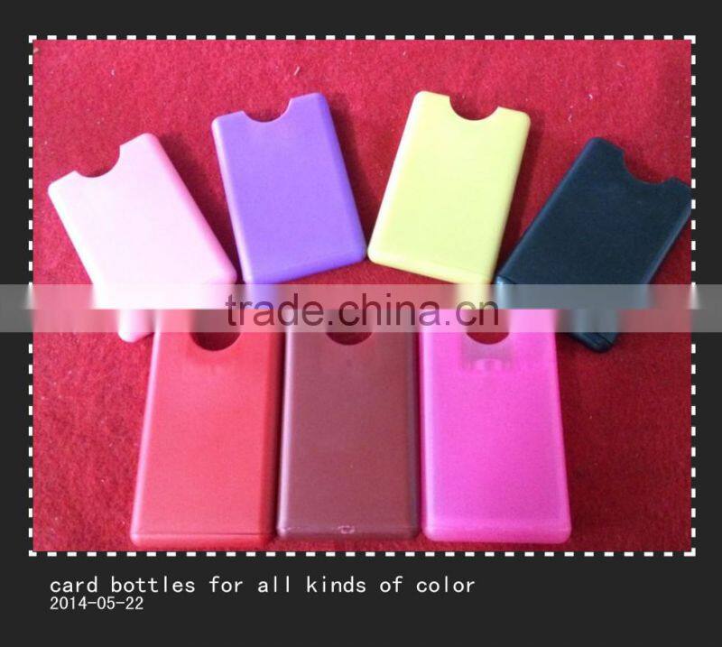 15ml square plastic credita card perfume pump spray bottles for sale