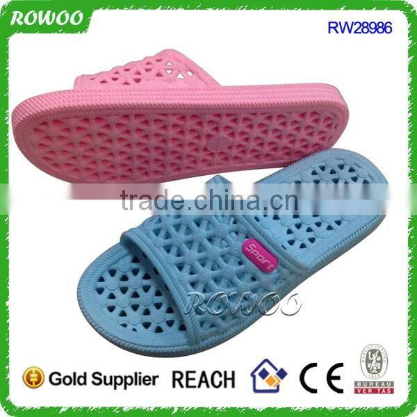 Custom made slippers brand name, non slip shower slippers,latest ladies pvc slipper designs