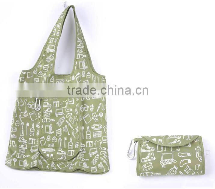 Folding 190T-210T Polyester promotional shopping bag