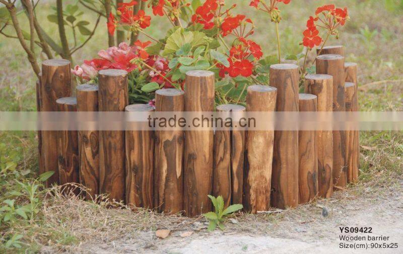 outdoor solid wooden garden fence/100% round wood fence