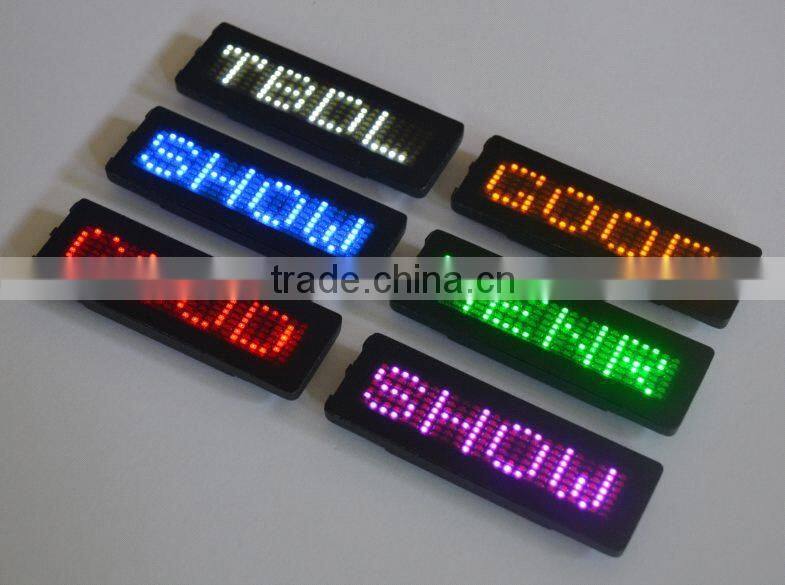 LED Name Tag / LED Name Badge for scrolling messages
