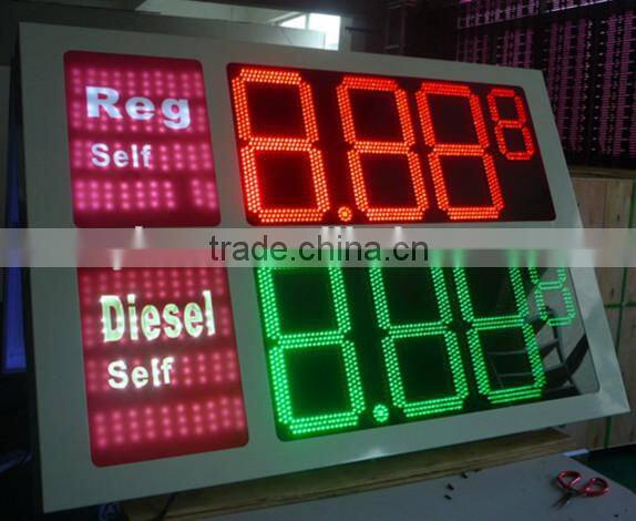 outdoor four number led gas price sign xxx moves dual size four digital number