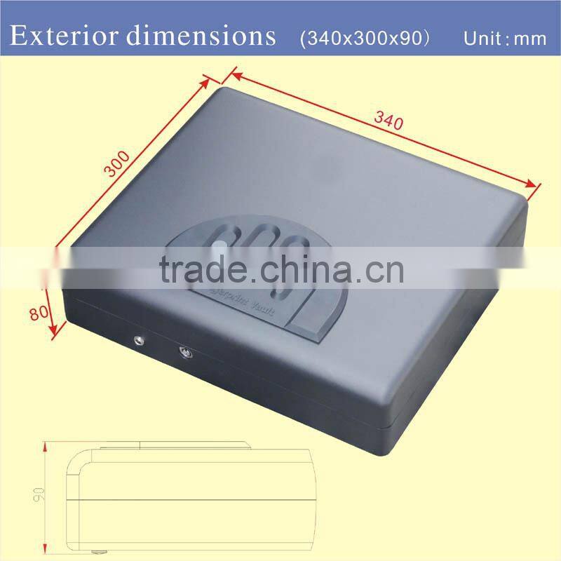 Wholesale- MS550 Micro Vault biometric fingerprint Car gun pistol mini A4 Document File storage steel safe box / Gun Vault