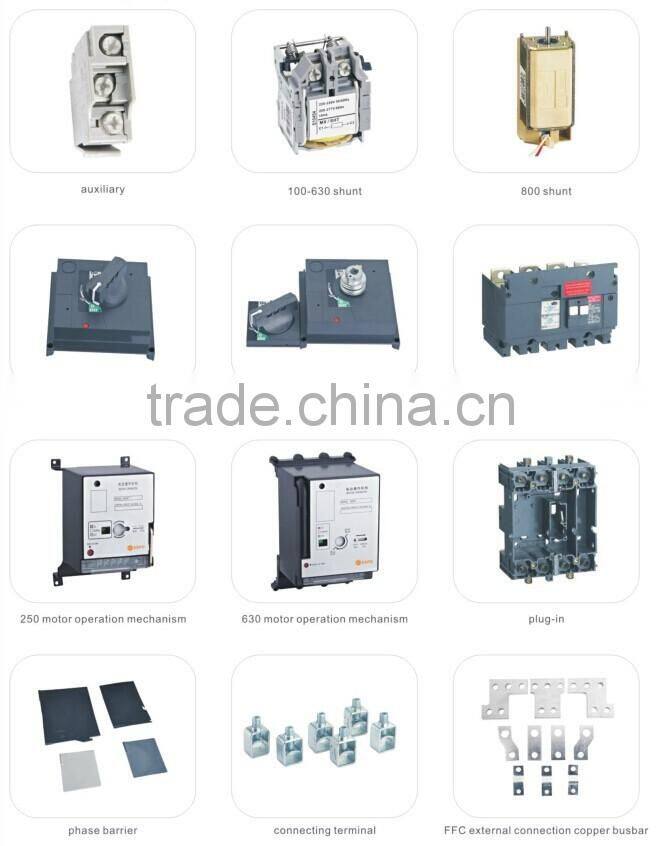 WNS Series Adjustable MCCB Moulded Case Leakage Protection Circuit Breaker with CE