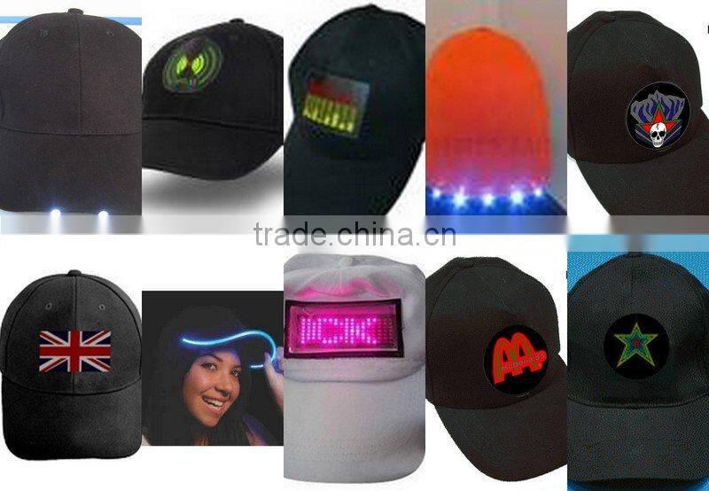 2013 EL hat--hot selling items-el equaliser cap,el flashing cap