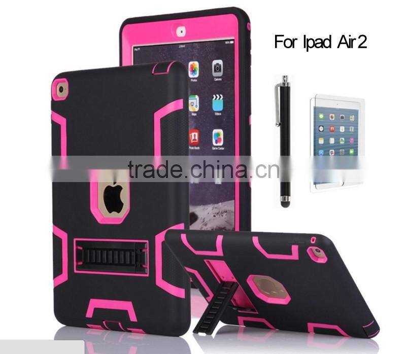 Tough duty anti-slid hybrid TPU tablet case for iPad Air 2 iPad 6 Gen