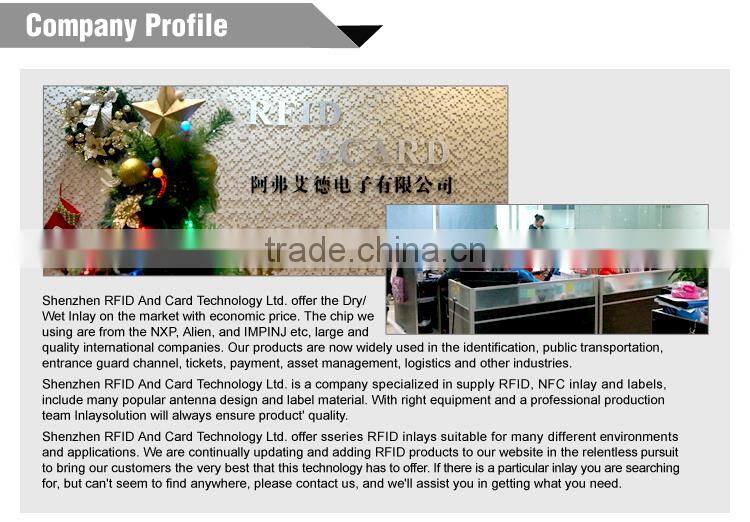 Wholesales High Quality RFID 915mhz uhf Impinj Monza 5 Chip E51 and ISO 18000-6C EPC Class1 Gen2 RFID tag dry inlay