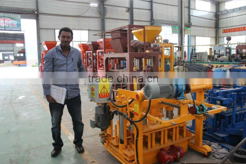 Nigeria QT40-3A price mobile type hollow block making machine/ concrete hollow brick making machine for sale