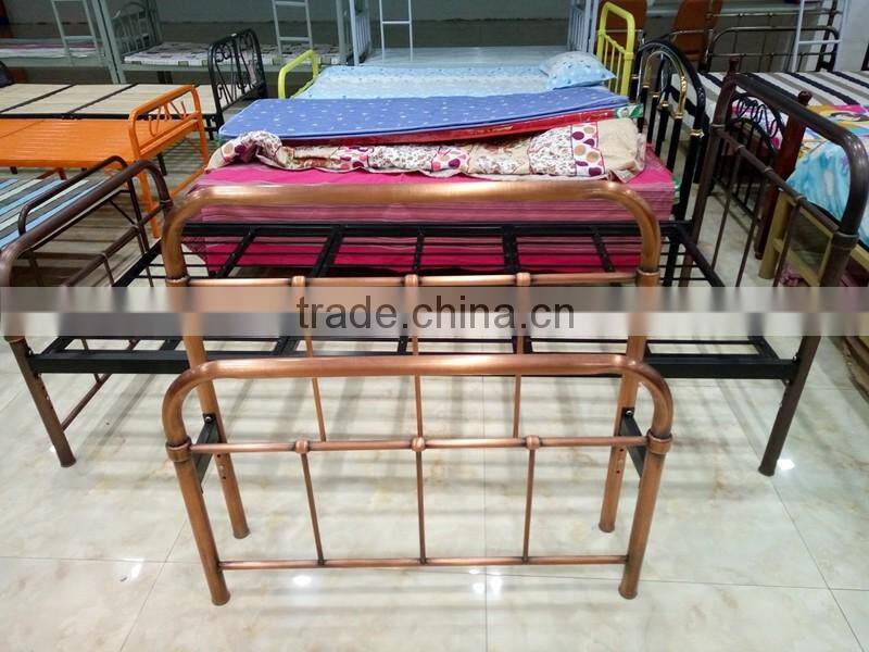 coppering metal single bed base