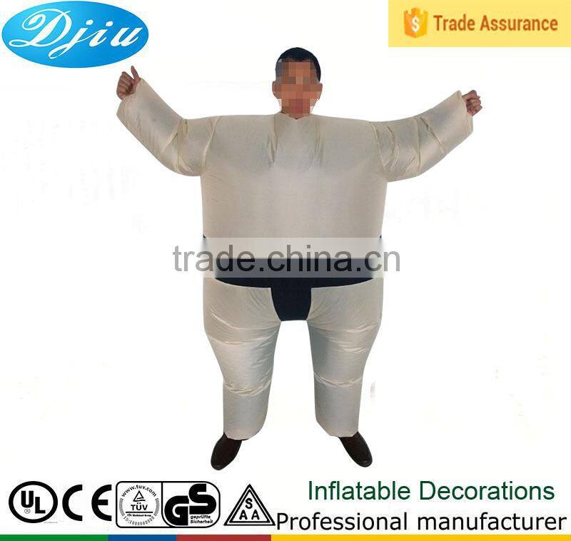 Adult Inflatable Sumo Wrestler Costume Halloween Blow Up Novelty Fat Man Suite