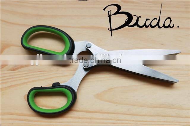 Multifunction 5 blade stainless steel herb scissor/ kitchen scissors BD-S1640