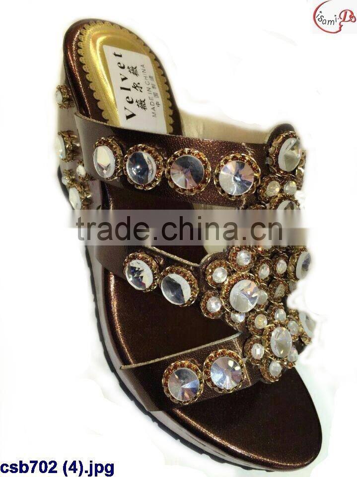 csb702 (8) New arrival fashion lady sandals with shone for wedding/party