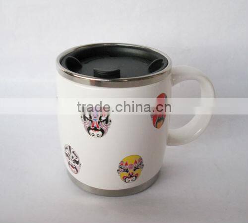 FDA Certification and Stoneware Ceramic Type white blank ceramic mug