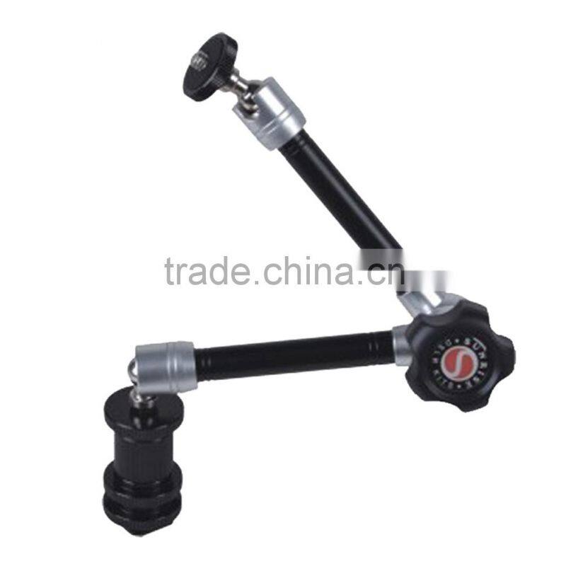 Stainless steel 11" Magic Arm 1/4" Hot shoe Connector Arm for monitor LED Flash