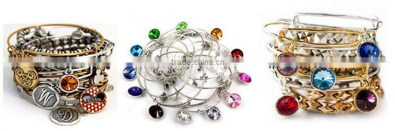 Wholesale Adjustable Wire Bangle I Love You To The Moon And Back Brother Charm Bangle Bracelet