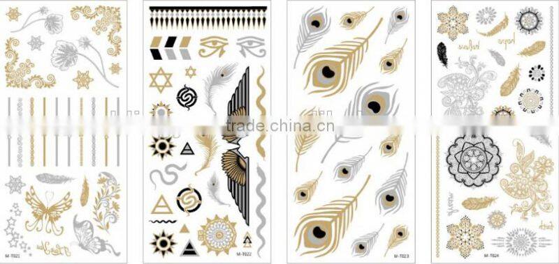 Women body art feature temporary tattoo sticker wholesale
