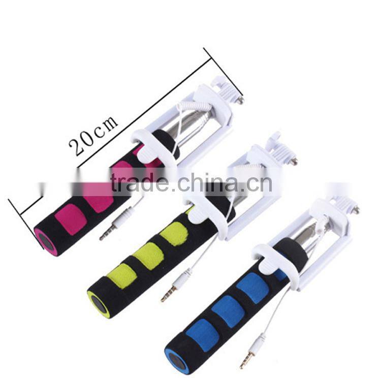 2015 factory colorful aluminum selfie stick for mobile phone camera