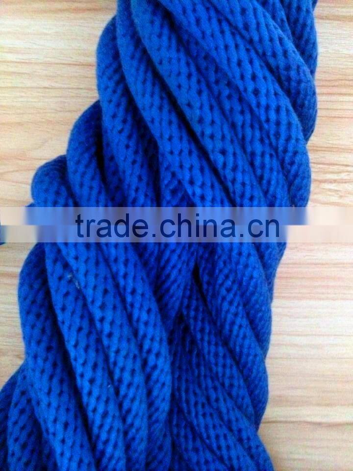 11mm diameter 100 percent mercerized cotton leash blue for pet accessory