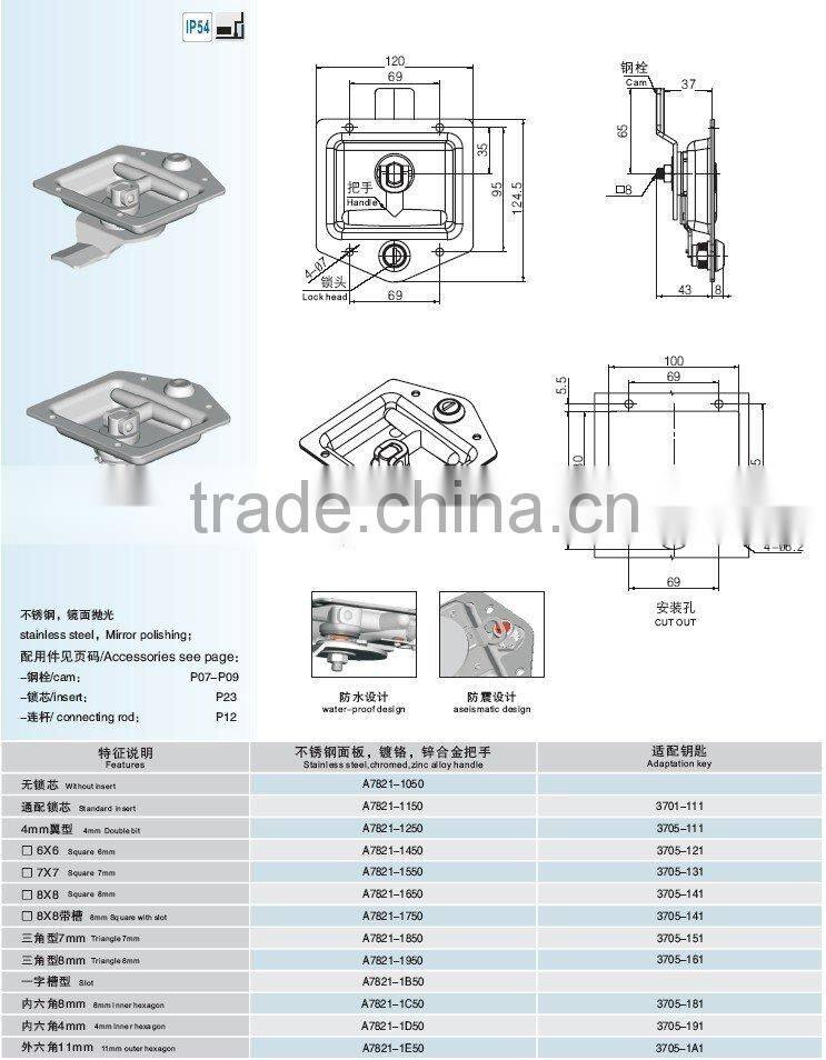Folding Latch Handle T lock