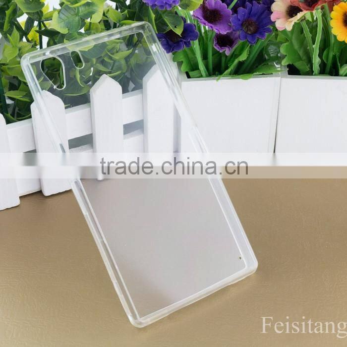 Ultra-thin transparent phone case For SONY z3 tpu+pc
